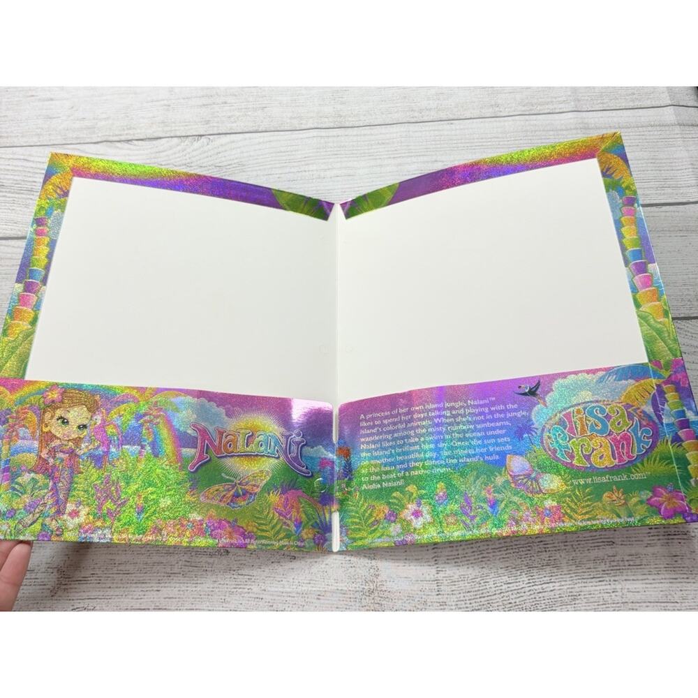 Lisa Frank Y2K NALANI Jungle Girl 3 Ring Folder Glitter UNPUNCHED 2006 - Picture 2 of 3